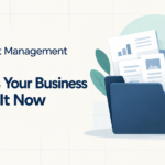 Document Management Software: 7 Signs Your Business Needs It Now 5 Document management software illustration with files, a magnifying glass and a warning symbol beside the seven signs headline.